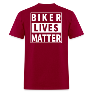 Biker Lives Matter Shirt Motorcycle Biker Rider t shirt S-6XL [Back Print Only] - dark red