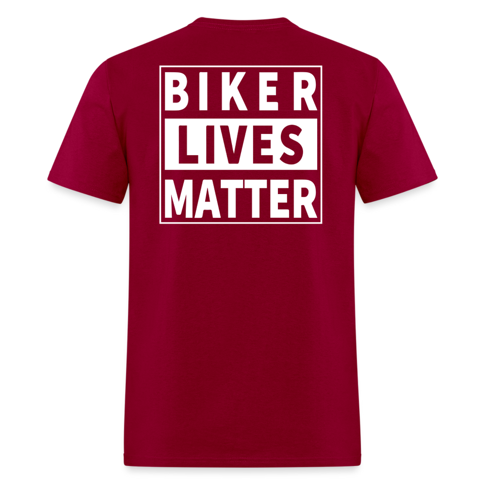 Biker Lives Matter Shirt Motorcycle Biker Rider t shirt S-6XL [Back Print Only] - dark red