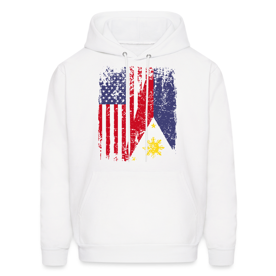 Pinoy USA shirt I Love Filipino American Flag Proud Gift Unisex Hoodie - white
