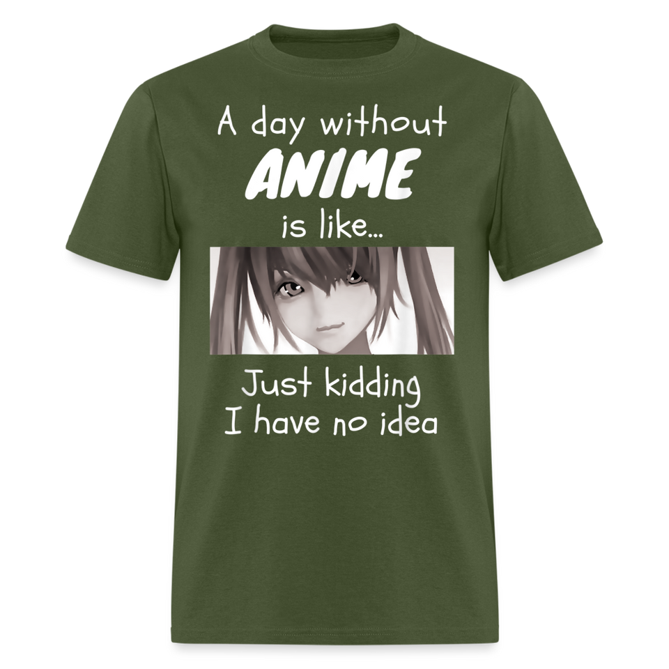 Anime Girls Women Funny Anime Outfits Cosplay Anime Humor T-Shirt - military green