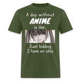 Anime Girls Women Funny Anime Outfits Cosplay Anime Humor T-Shirt - military green