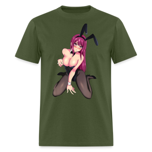 Perfect Pretty Playgirl Anime shirt Bunny Sexy Girl Ahegao Hentai Ecchi T-Shirt - military green