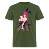 Perfect Pretty Playgirl Anime shirt Bunny Sexy Girl Ahegao Hentai Ecchi T-Shirt - military green