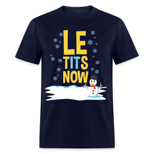 Le tItS now shirt Funny Ugly Christmas Party T shirt Xmas Humor T-shirt S-6XL - navy
