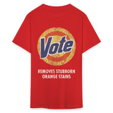 Anti-Trump Vote Shirt Removes Stubborn Orange Stains Funny Detergent T-Shirt - red