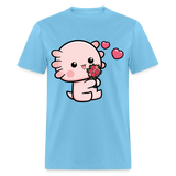 Cute Axolotl Lover Shirt Kawaii Pastel Goth Japan Anime Comic Lovely T-Shirt - aquatic blue
