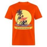 Have Fun with Your Surfboard shirt Surfing Summer Sunset T-Shirt Size S-6XL - orange