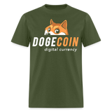 Dogecoin T Shirt Tee Wallstreetbets Doge Coin Crypto Bitcoin T-Shirt Size S-6XL - military green