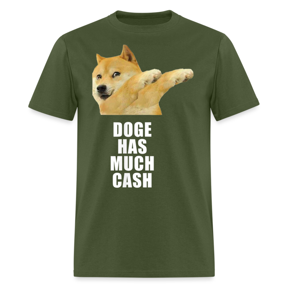 Dogecoin T Shirt Tee Wallstreetbets Doge Coin Crypto Bitcoin T-Shirt Size S-6XL - military green