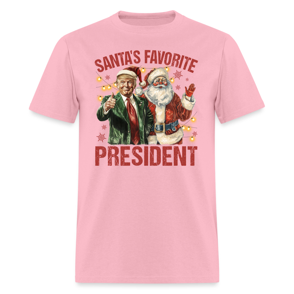 Santa's Favorite President shirt President Trump Christmas T-shirt size S-6XL - pink