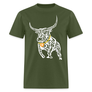 Bitcoin shirt BTC Hodlers Bull Run Fight Crypto Currency HODL T-Shirt Size S-6XL - military green