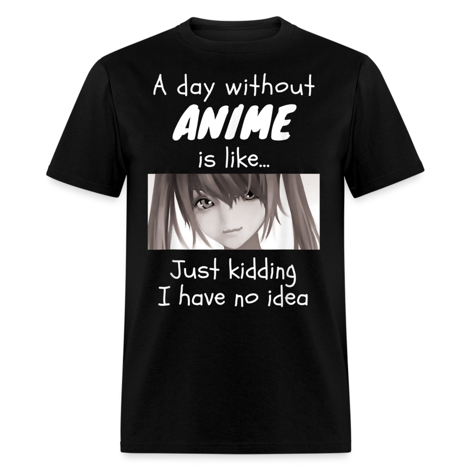 Anime Girls Women Funny Anime Outfits Cosplay Anime Humor T-Shirt - black