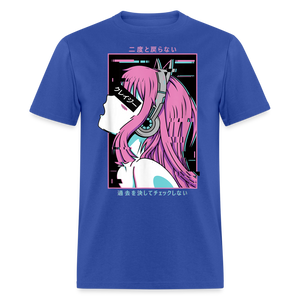 Sexy Ecchi Girl shirt Vaporwave Crazy Waifu Lewd Anime Girl T-Shirt Size S-6XL - royal blue