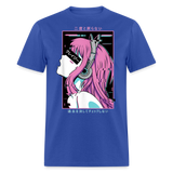 Sexy Ecchi Girl shirt Vaporwave Crazy Waifu Lewd Anime Girl T-Shirt Size S-6XL - royal blue