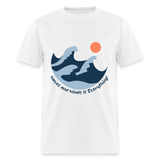 Waves and Winds is Everything shirt Ocean Beach Lover Surfing T-Shirt Size S-6XL - white