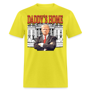 Funny Daddy's Home Trump Pink 2024 Take America Back 2024 T-Shirt - yellow