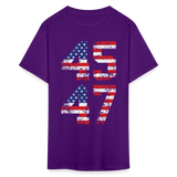 President Donald Trump 45 47 2024 shirt Vintage USA Flag Pro Trump Tee Gifts - purple