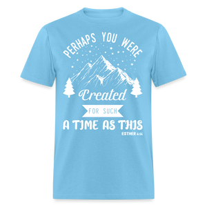 Perhaps you were created shirt Catholic Religious T-Shirt size S-6XL - aquatic blue