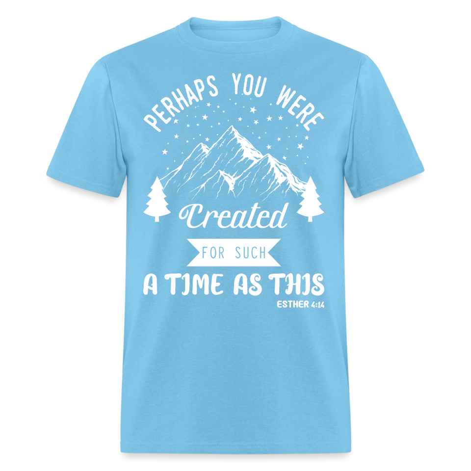 Perhaps you were created shirt Catholic Religious T-Shirt size S-6XL - aquatic blue
