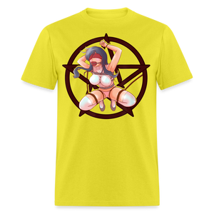 Anime Bondage BDSM shirt Manga Anime Waifu japanese Girl Ahegao T-Shirt - yellow