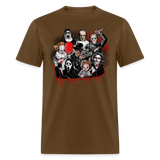 Horror Characters Friends Halloween Tee Shirt Scary Movie Horror Friends T-shirt - brown