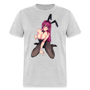 Perfect Pretty Playgirl Anime shirt Bunny Sexy Girl Ahegao Hentai Ecchi T-Shirt - heather gray