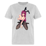 Perfect Pretty Playgirl Anime shirt Bunny Sexy Girl Ahegao Hentai Ecchi T-Shirt - heather gray
