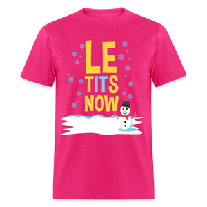 Le tItS now shirt Funny Ugly Christmas Party T shirt Xmas Humor T-shirt S-6XL - fuchsia