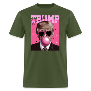 Trump Pink Bubblegum Funny T-Shirt - military green