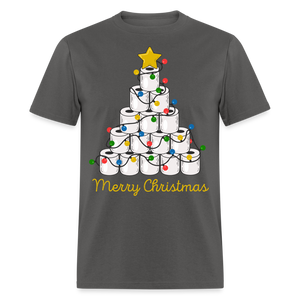 Funny Merry Quarantine Christmas Toilet Paper shirt Xmas Family T-Shirt - charcoal
