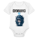 Baby Xavier Organic Short Sleeve Baby Bodysuit [Onesies] - white