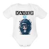 Baby Xavier Organic Short Sleeve Baby Bodysuit [Onesies] - white