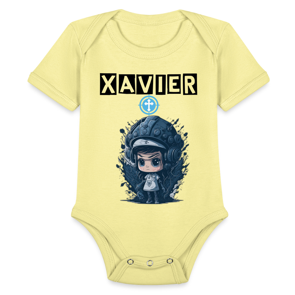 Baby Xavier Organic Short Sleeve Baby Bodysuit [Onesies] - washed yellow