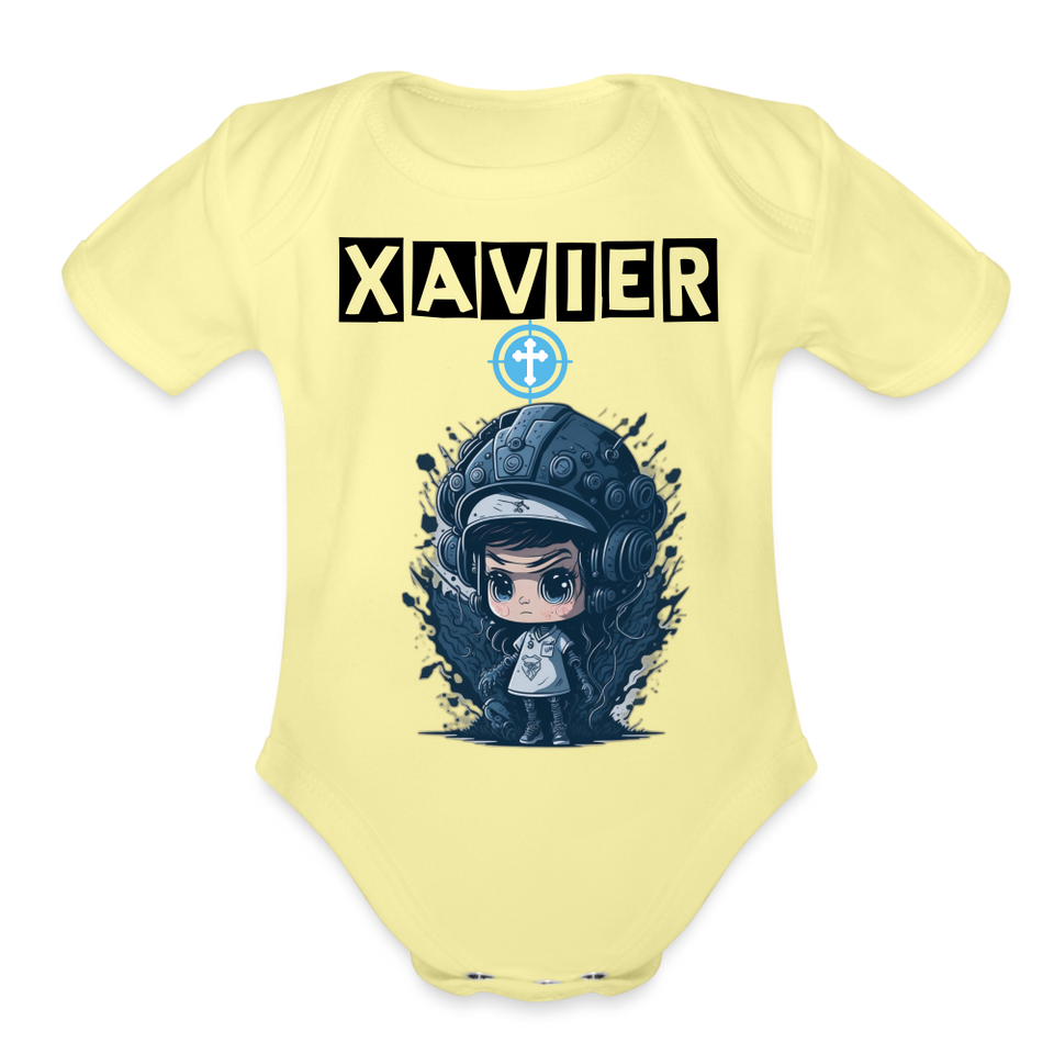 Baby Xavier Organic Short Sleeve Baby Bodysuit [Onesies] - washed yellow