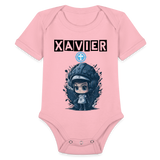 Baby Xavier Organic Short Sleeve Baby Bodysuit [Onesies] - light pink