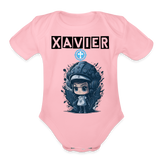 Baby Xavier Organic Short Sleeve Baby Bodysuit [Onesies] - light pink
