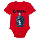 Baby Xavier Organic Short Sleeve Baby Bodysuit [Onesies] - red