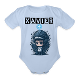Baby Xavier Organic Short Sleeve Baby Bodysuit [Onesies] - sky