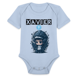 Baby Xavier Organic Short Sleeve Baby Bodysuit [Onesies] - sky
