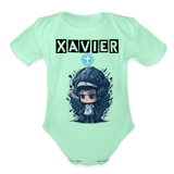 Baby Xavier Organic Short Sleeve Baby Bodysuit [Onesies] - light mint