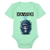 Baby Xavier Organic Short Sleeve Baby Bodysuit [Onesies] - light mint