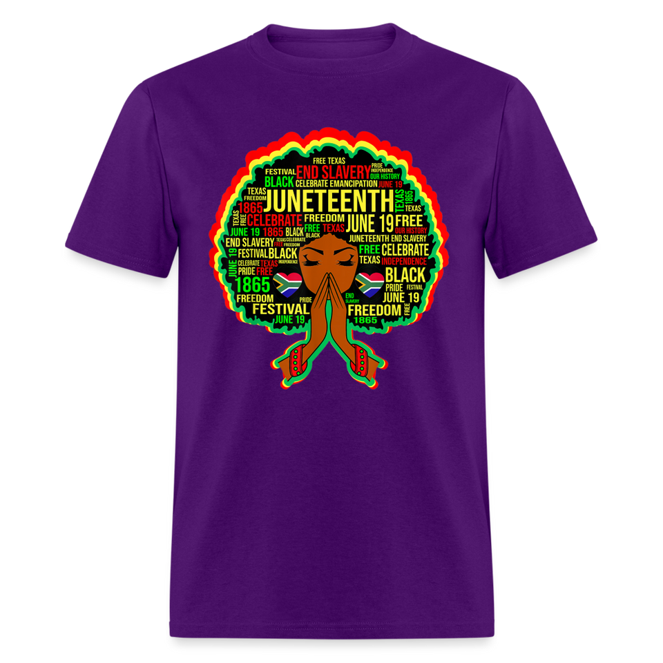 Black Girl Magic Melanin Juneteenth shirt Girl Power Women Freedom T-Shirt S-6XL - purple