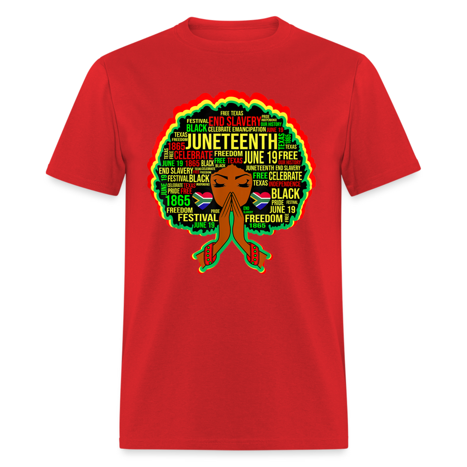 Black Girl Magic Melanin Juneteenth shirt Girl Power Women Freedom T-Shirt S-6XL - red