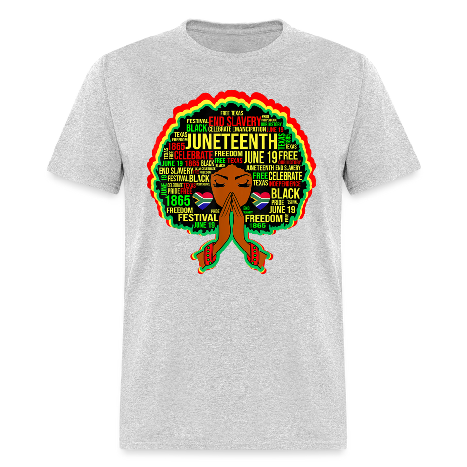 Black Girl Magic Melanin Juneteenth shirt Girl Power Women Freedom T-Shirt S-6XL - heather gray