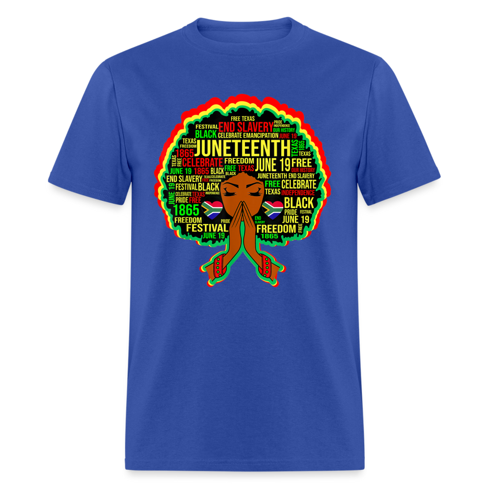 Black Girl Magic Melanin Juneteenth shirt Girl Power Women Freedom T-Shirt S-6XL - royal blue