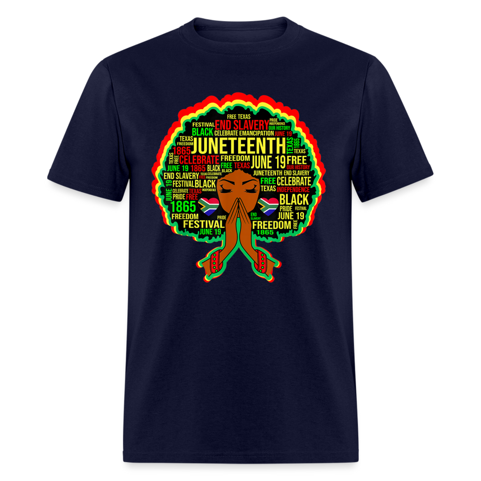 Black Girl Magic Melanin Juneteenth shirt Girl Power Women Freedom T-Shirt S-6XL - navy