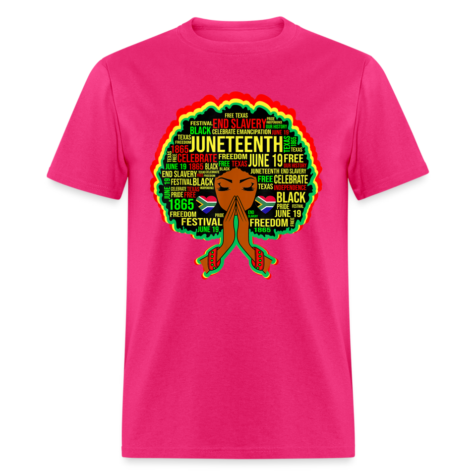 Black Girl Magic Melanin Juneteenth shirt Girl Power Women Freedom T-Shirt S-6XL - fuchsia