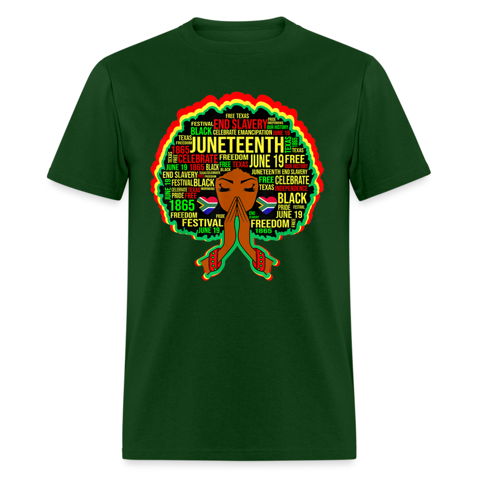 Black Girl Magic Melanin Juneteenth shirt Girl Power Women Freedom T-Shirt S-6XL - forest green