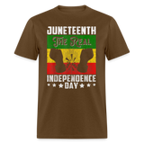 Juneteenth shirt The Real Independence Day Black Lives Matter T-Shirt Size S-6XL - brown