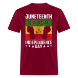 Juneteenth shirt The Real Independence Day Black Lives Matter T-Shirt Size S-6XL - burgundy
